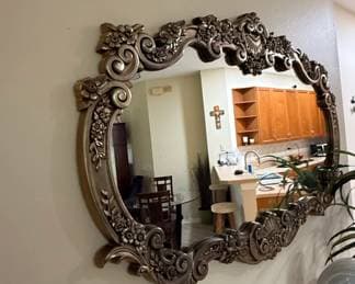 COASTAL CHARM, APPAREL & VINTAGE ITEMS : Plaster Lamp, Syroco Mirror & Trunks Full of Treasures